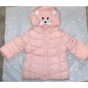 Children's Place Pink Bear Puffer Jacket